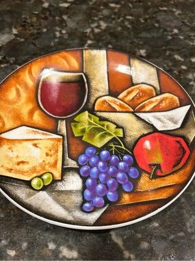 Williams Sonoma Set of 4 MSC Sommelier 7” plates for bread or appetizers.